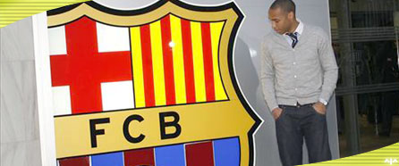 Thierry Henry llego a Barcelona. Fichó por el FC Barcelona.