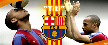 Thierry Henry fue presentado en el Camp Nou. Fichaje estrella del FC Barcelona.
