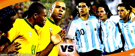 Argentina vs Brasil, Basile vs Dunga, Messi vs Robinho